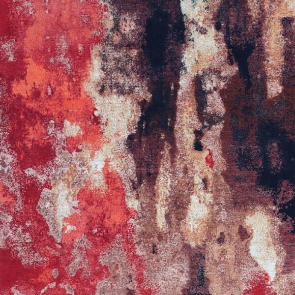 MD-319 Red Knotted Hand Rug