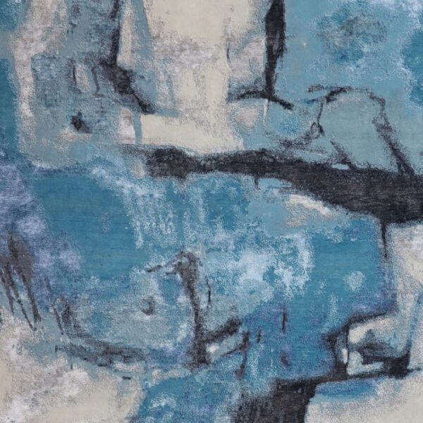 MD-325 Grey Knotted Hand Rug