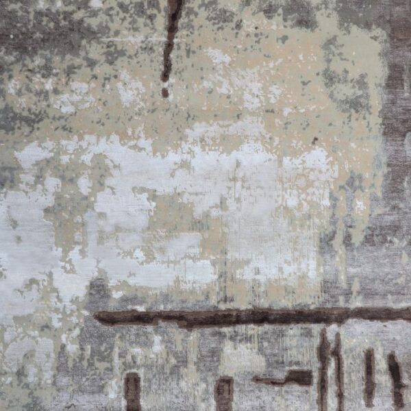 MD-357 Grey Knotted Hand Rug