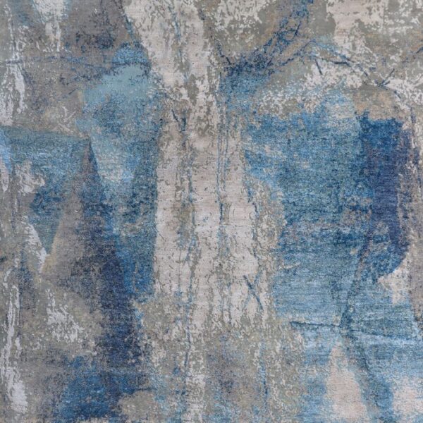 MN-42 Blue Knotted Hand Rug